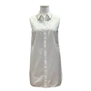 Alexander Wang Ball-chain Beaded Trim Collar Shirt